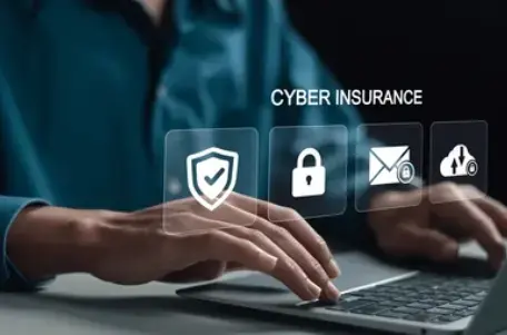 Trade show floor with exhibitors protected by liability and cyber insurance safeguards